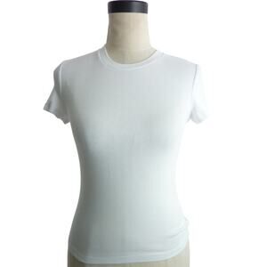 TNA HomeStretch Ribbed White Shirt Size S